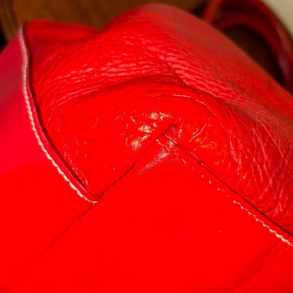 Kate Spade  Satchel   Shoulder bag beautiful pebbled, leather in red orange - Picture 6 of 17